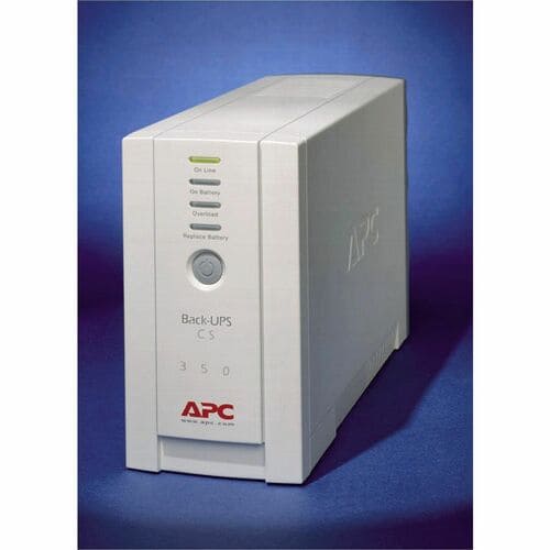 Onduleur APC Back-UPS CS 350 VA - Tour - Recharge en 8 heures - Autonomie en veille de 6,60 minutes
