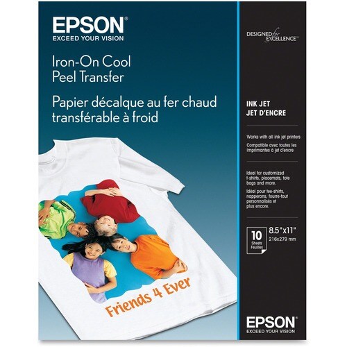 10SHT 8.5X11 LETTER IRON-ON COOL PEEL TRANSFER PAPER