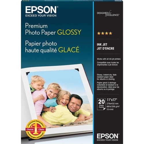 PAPIER PHOTO BRILLANT PREMIUM 20 FEUILLES 11X17 F/SP 1270 1280 2200