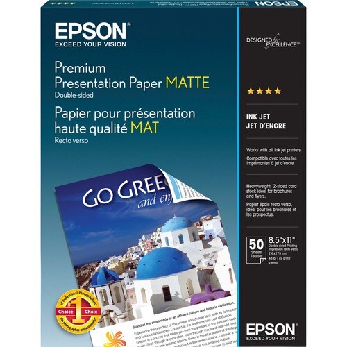 PAPEL DE PRESENTACIÓN PREMIUM MATE CARTA DE 50 HOJAS A DOBLE CARA