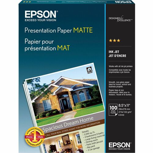 EPSON PHOTO QUALITY INKJET PAPR LETTER SIZE 100 SHEETS