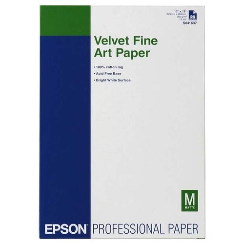 20SHT 13X19 VELVET FINE ART PAPER F/SP 2200 5500