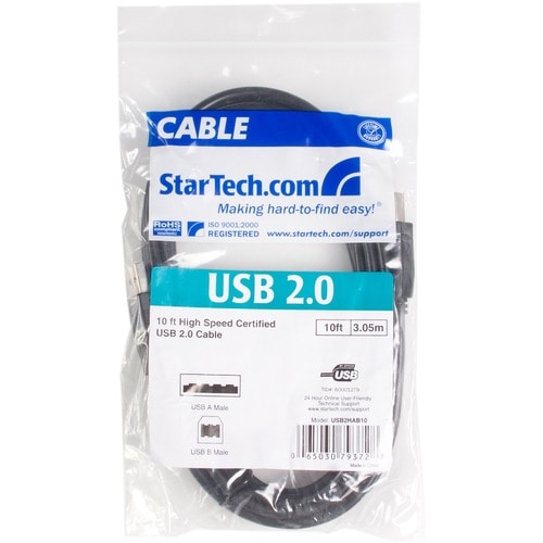 Câble USB 2.0 haute vitesse certifié StarTech.com - USB Type A (M) 4 broches - 4