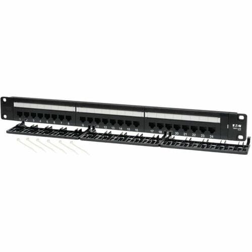 Tripp Lite 24-Port Cat5e Cat5 Rackmount Patch Panel 568B 110 Punch 1URM - 24 x R