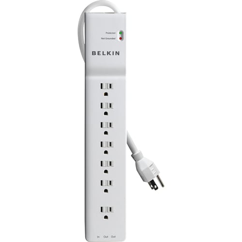 Parasurtenseur Belkin 7 prises - Cordon de 1,8 m - Fiche coudée - 2320J