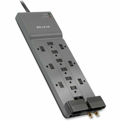 Parasurtenseur Belkin 12 prises pour la maison/le bureau avec téléphone/Ethernet/coaxial Pro