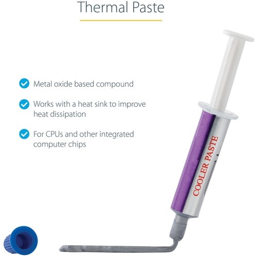 Pâte thermique StarTech.com, 1,5 g, composé de dissipateur thermique à base d'oxyde métallique, Re-se