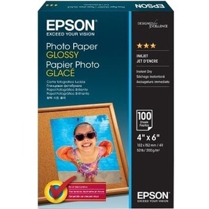 PAPIER PHOTO EPSON BRILLANT 4X6 FORMAT 100 FEUILLES