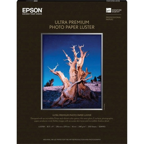 250-SHEET 8.5X11 PREMIUM LUSTER PHOTO PAPER