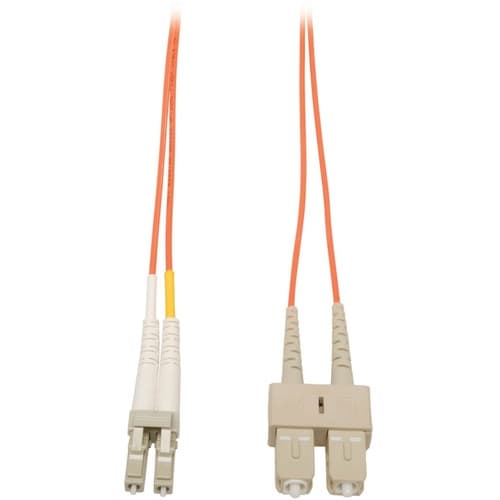 Cable de conexión dúplex de fibra óptica Tripp Lite - SC macho - LC macho - 15 m - Naranja
