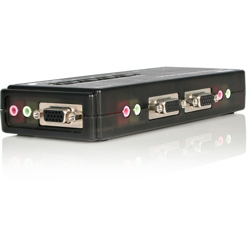 COMMUTATEUR KVM USB VGA 4 PORTS AVEC AUDIO ET CÂBLES