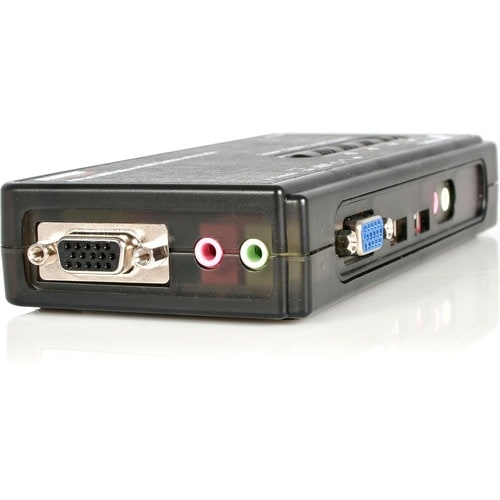 COMMUTATEUR KVM USB VGA 4 PORTS AVEC AUDIO ET CÂBLES