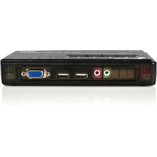 COMMUTATEUR KVM USB VGA 4 PORTS AVEC AUDIO ET CÂBLES