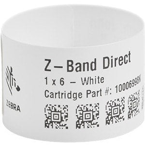 Bracelet Zebra en polypropylène 1 x 11 pouces Thermique direct Zebra Z-Band Direct 3 pouces c