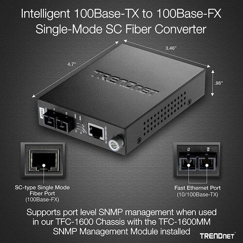 TRENDnet Inteligente 10/100Base-TX a 100Base