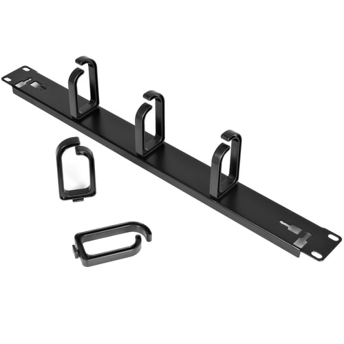 Panel de gestión de cables metálico para montaje en rack de 19 pulgadas y 1U de StarTech.com - Kit de gestión de cables para rack
