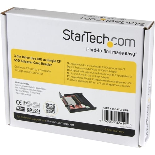 ADAPTATEUR DE CARTE COMPACT FLASH VERS IDE AVEC BOÎTIER 3,5 BAIES