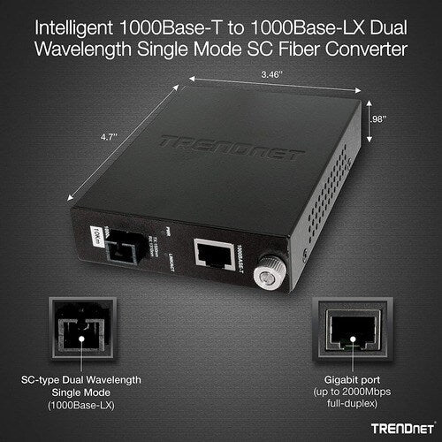 TRENDnet Inteligente 1000Base-T a 1000Base