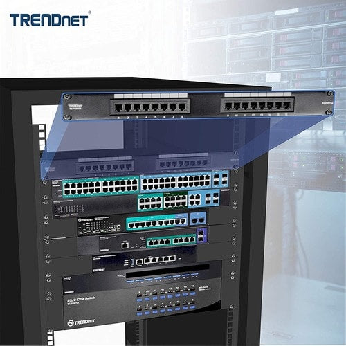 Panel de conexión sin blindaje Cat5/5e de 16 puertos TRENDnet