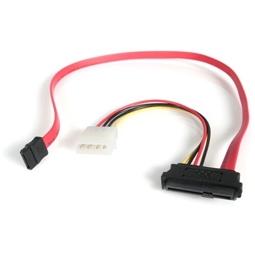 Câble SAS 29 broches vers SATA StarTech.com S18 pouces avec alimentation LP4
