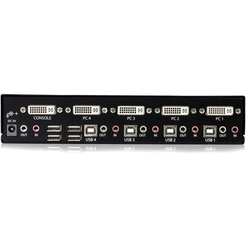 CONMUTADOR KVM USB DVI DE 4 PUERTOS CON AUDIO
