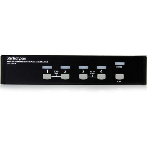 CONMUTADOR KVM USB DVI DE 4 PUERTOS CON AUDIO