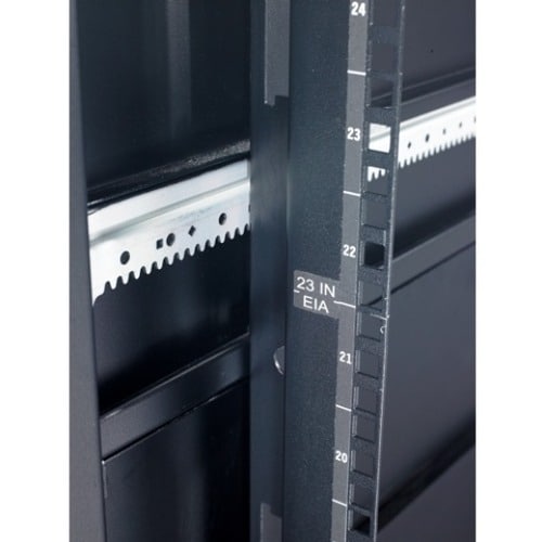 APC by Schneider Electric APC Vertical Mounting Rail with Square Holes - Black