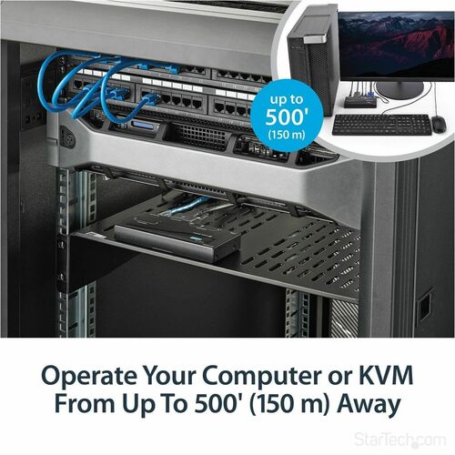 EXTENSOR DE CONSOLA KVM VGA USB CAT5 HASTA 500 PIES