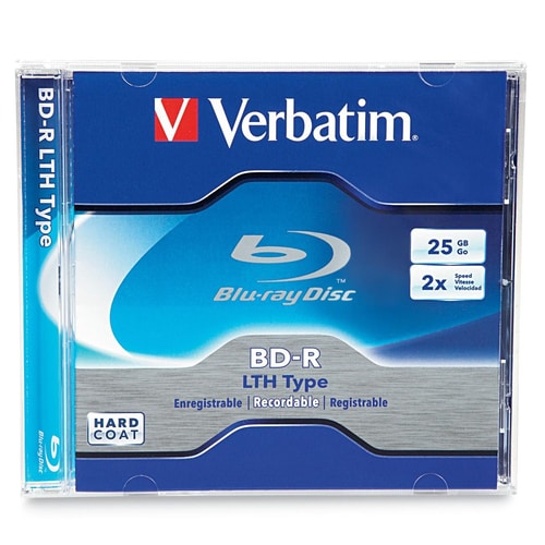 Disque Blu-ray enregistrable Verbatim LTH BD-R 2x - 25 Go - 120 mm