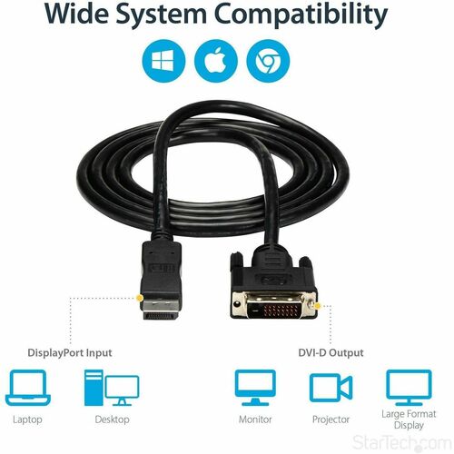 StarTech.com 6ft (1.8m) DisplayPort to DVI Cable