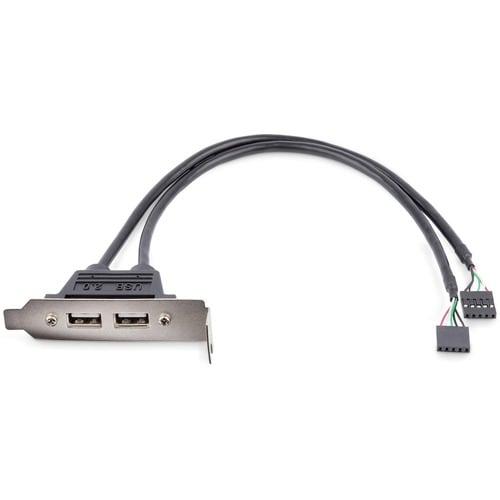 Adaptateur StarTech.com pour plaque d'emplacement à 2 ports USB A femelle à profil bas