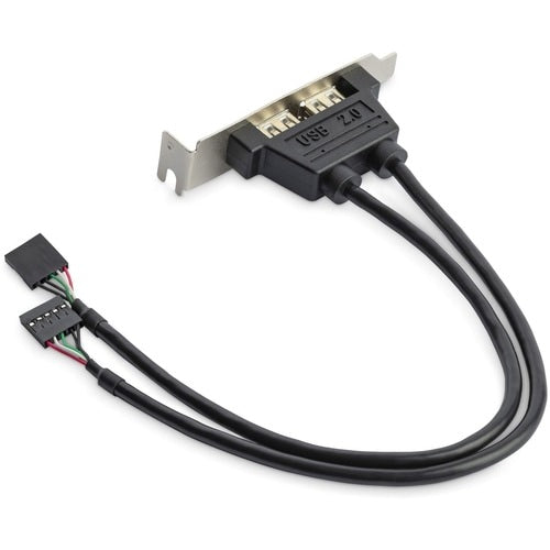 Adaptateur StarTech.com pour plaque d'emplacement à 2 ports USB A femelle à profil bas
