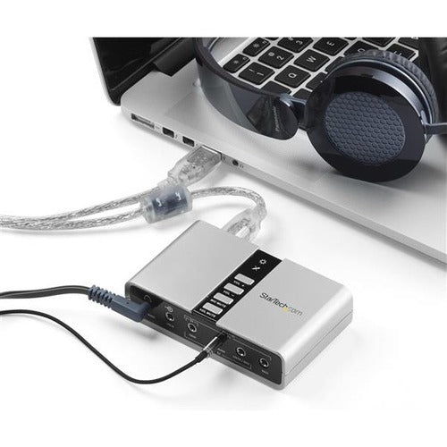 StarTech.com 7.1 USB Audio Adapter External Sound Card - Turn your lap