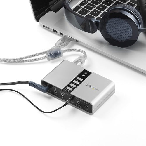 StarTech.com 7.1 USB Audio Adapter External Sound Card - Turn your lap