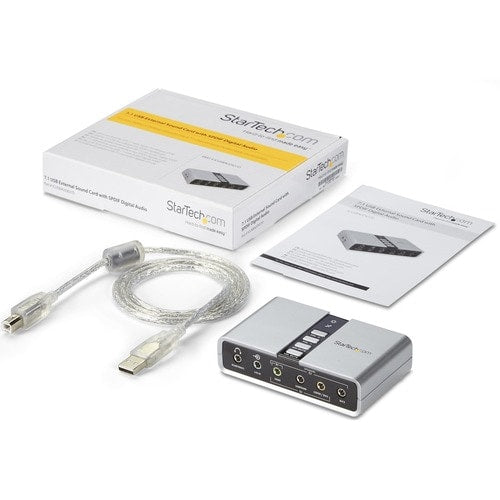 StarTech.com 7.1 USB Audio Adapter External Sound Card - Turn your lap
