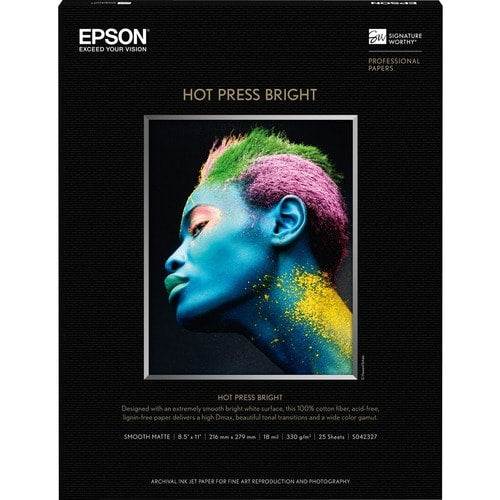 25-SHEET 8.5X11 HOT PRESS BRIGHT