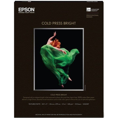 25-SHEET 8.5X11 COLD PRESS BRIGHT