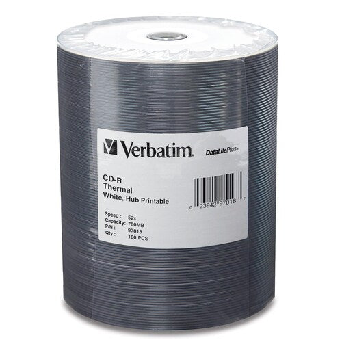CD-R Verbatim 700 Mo 52X DataLifePlus blanc imprimable thermiquement