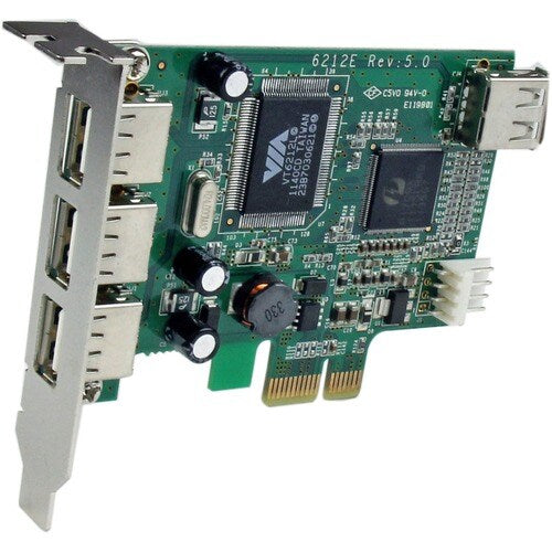 Carte adaptateur PCIE USB 2.0 à 4 ports à profil bas