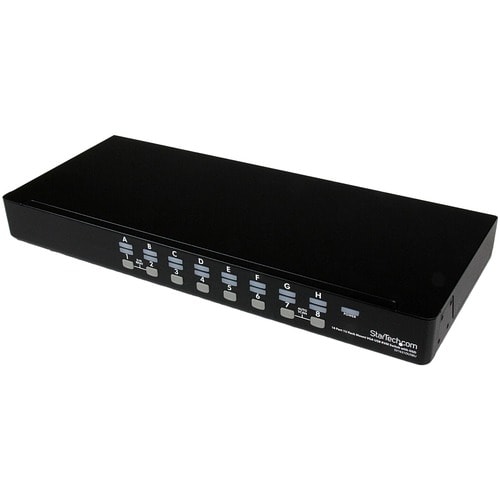 CONMUTADOR KVM USB CNSL DE 16 PUERTOS, NEGRO, 1U, PARA MONTAJE EN RACK, CON OSD
