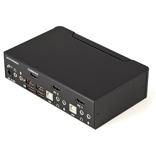 CONMUTADOR KVM HDMI DE 2 PUERTOS CON CONCENTRADOR DE AUDIO USB 2.0