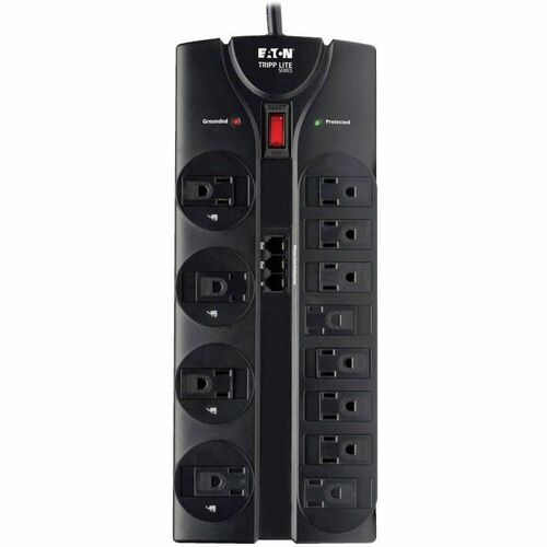 Tripp Lite by Eaton TLP1208TEL 12-outlet Surge Suppresor - Black - NEM