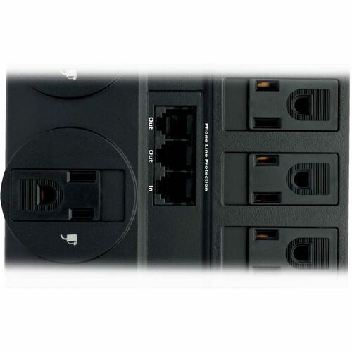 Tripp Lite by Eaton TLP1208TEL 12-outlet Surge Suppresor - Black - NEM