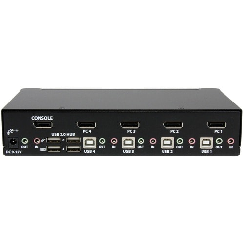 DISPLAYPORT USB KVM SWITCH 4PORT WITH AUDIO