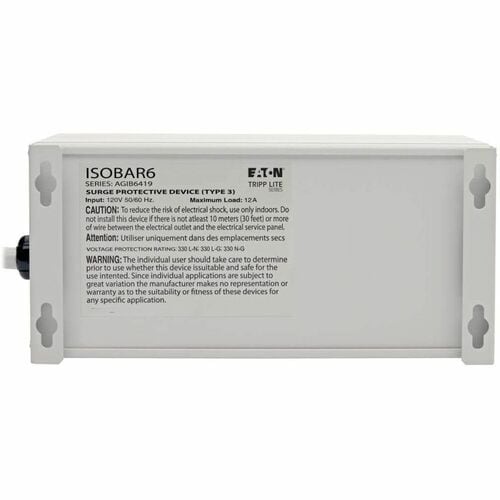 Tripp Lite by Eaton Isobar IBAR6-6D 6-Outlets Surge Suppressor - 6 x N