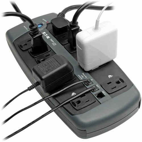 Protector contra sobretensiones de 10 tomas Tripp Lite by Eaton - Plateado - NEMA 5-15P -
