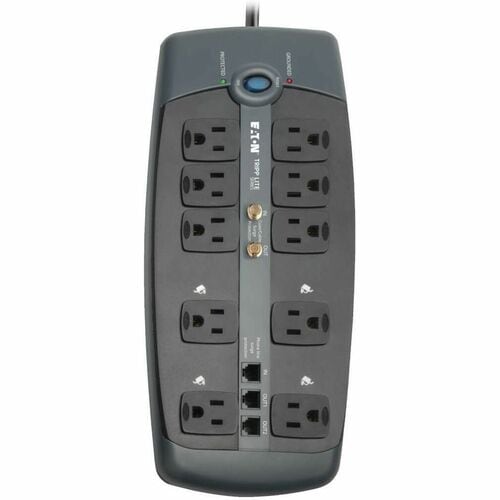 Tripp Lite TLP1008TELTV 10 Outlets Surge Suppressor - Receptacles: 8 x NEMA 5-15R - 3345J