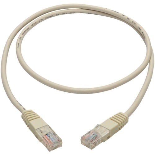 Tripp Lite Cat5e Patch Cable - 3ft - 1 x RJ-45 Male - 1 x RJ-45 Male - White