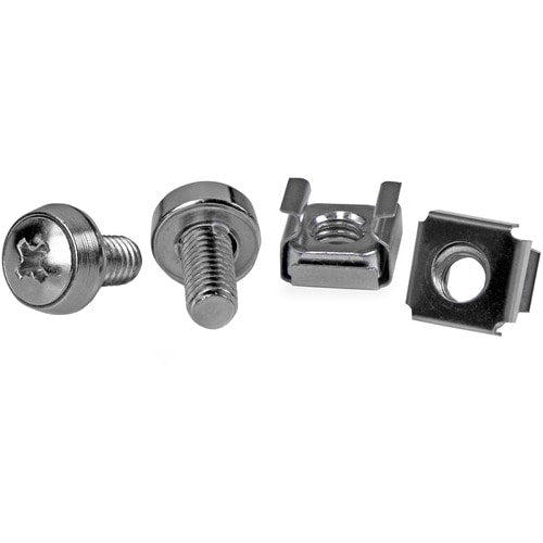 StarTech.com 50 Pkg M6 Mounting Screws and Cage Nuts - Mount server, t