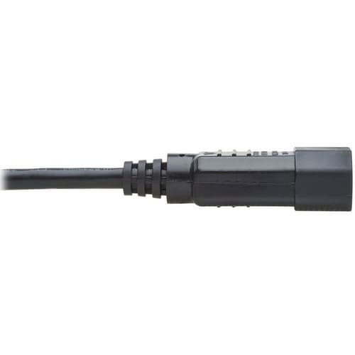 Câble d'extension d'alimentation pour ordinateur Tripp Lite 2 pi C14 vers C13 à angle droit 10 A 18 AWG 2 pi